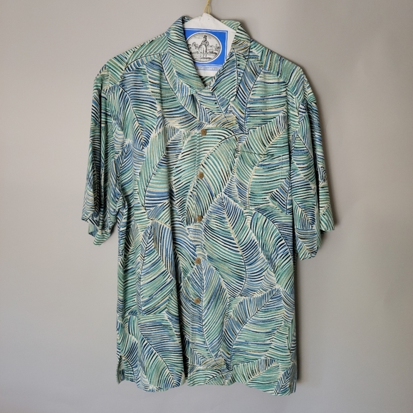 Tommy Bahama 100% silk men's tropical palms shirt - Picture 6 of 6